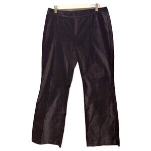 Bisou Bisou velvet pants Womens 14 black crease boot cut career party citychic